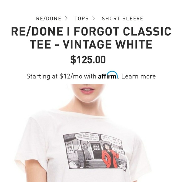 Re/done "I Forgot" tee (xs) - Picture 4 of 6